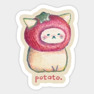 potato cat Sticker